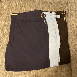 Black, Blue, and Navy Swim Trunks by Orlebar Brown